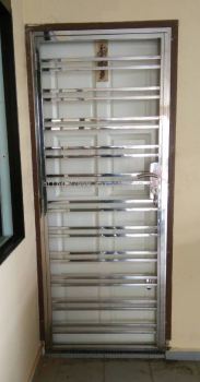 Stainless Steel Single Door Grille 白钢单叶掩门