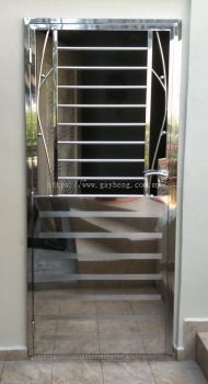 Stainless Steel Single Door Grille 白钢单叶掩门