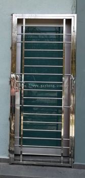 Stainless Steel Single Door Grille 白钢单叶掩门