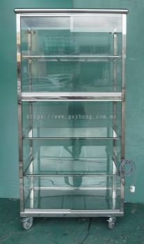 Stainless Steel Glass Display Showcase 白钢玻璃展示柜