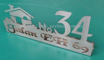 Stainless Steel House Number Plate 白钢门牌Stainless Steel House Number Plate 白钢门牌