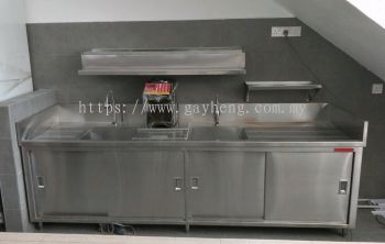 Stainless Steel Sink for Bubble Tea with PU double insulation S/S ice bin 白钢洗盆（奶茶，泡泡茶）配PU双层白钢冰桶