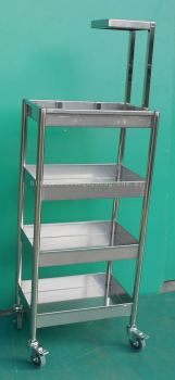 Stainless Steel 4 Tier Trolley 白钢4层推车