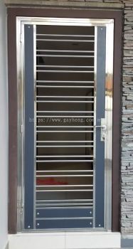 Stainless Steel Single Door Grille 白钢单叶掩门