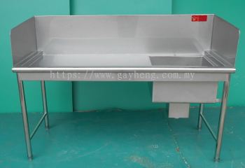 Stainless Steel Sink For Fish, Chicken or Meat Cutting Processing