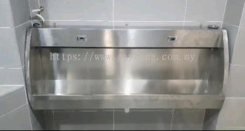 Stainless Steel Wall Mounted Urinal Slab, Urinal Trough with Sensor 白钢挂墙尿排（自动感应）