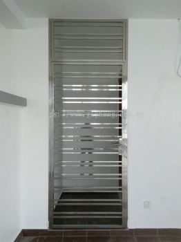 Stainless Steel Single Door Grille 白钢单叶掩门