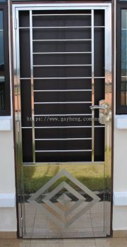 Stainless Steel Single Door Grille 白钢单叶掩门