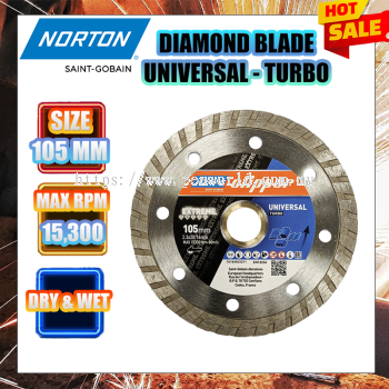 NORTON CLIPPER DIAMOND BLADE UNIVERSAL - TURBO (70184603271)