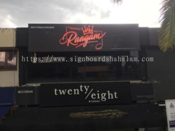 Raagam Bar & Restoran, Bangsar Signboard With LED Neon Light 