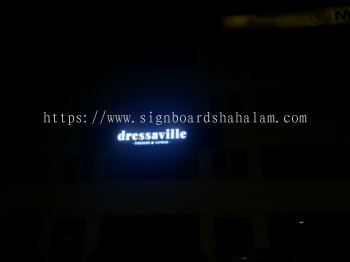 3D Box Up LED Frontlit SIGNBOARD, Dressaville, Taman Desa