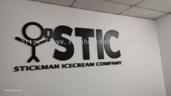Indoor Sigboard, Pvc Box Up Lettering N Logo, STIC Ice Cream Signboard