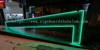 Signboard Farmasi, Led Neon Light