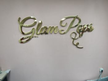 Glampops Enterprise KL - 3D box up Stainless Steel Gold Mirror