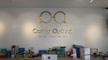 Caring Optical Ampang 3D Stainless Steel Gold Mirror