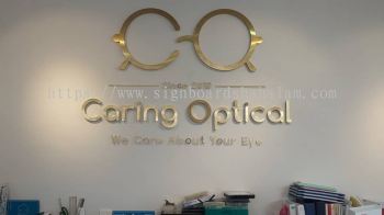 Caring Optical Ampang 3D Stainless Steel Gold Mirror