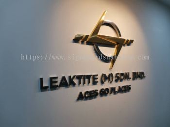 Leaktitie Sdn Bhd kL - Stainless Steel 3D Box Up Silver Hairline and Gold Hairline 