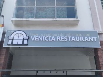 Venicia Restaurant Kepong - 3D LED Box Up Signboard -Frontlit 