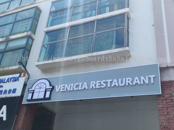 Venicia Restaurant Kepong - 3D LED Box Up Signboard -Frontlit 