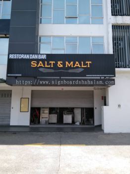 Salt & Malt Subang Jaya - Aluminium Panel Base With 3D LED Frontlit Signboard 