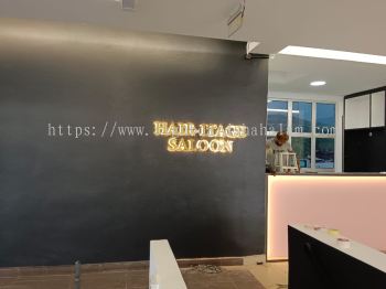Hairltage Saloon Bentong - Stainless Steel 3D LED Box Up 