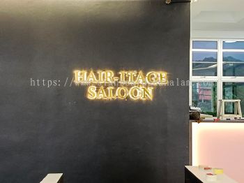 Hairltage Saloon Bentong - Stainless Steel 3D LED Box Up 