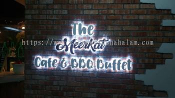 Meerkat Cafe Kl - 3D Box Up LED Backlit Signboard 