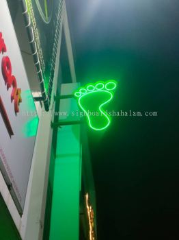 Rex Spa KLANG - Double Side Signboard With LED Neon 