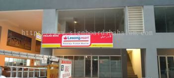 PASAR MINI LESONG MART OUTDOOR LIGHTBOX SIGNAGE & DOUBLE SIDE METAL G.I SIGNAGE 