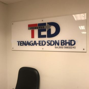 TENAGA-ED ACRYLIC POSTER FRAME WITH ACRYLIC 3D LETTERING 