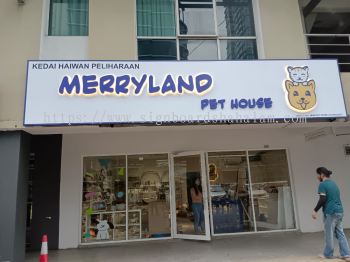 Merryland Pet House PJ - 3D BOX Up LED Backlit Signboard 