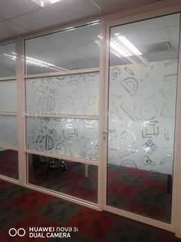 INDOOR OFFICE GLASS FROSTED STICKER 