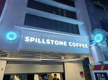 Spillstone Coffee Kl - 3D Channel Signboard 
