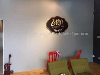 ZETTY'S FLOWER & CAFE OUTDOOR 3D LED BACKLIT AND INDDOR PVC FOAM BOARD 3D LETTERING SIGNAGE