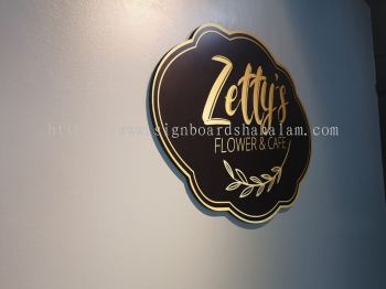 ZETTY'S FLOWER & CAFE OUTDOOR 3D LED BACKLIT AND INDDOR PVC FOAM BOARD 3D LETTERING SIGNAGE