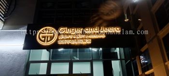 GINGER & JEERA - 3D LED FRONTLIT SIGNBOARD