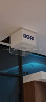 Noff Coffee - Indoor 3D Box Up Acrylic Signage at KL