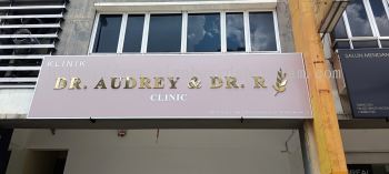 Dr. Audrey & Dr. R Clinic - 3D Box UP Stainless Steel Gold Signage #3D LED Box Up Signcraft #3D LED Stainless SteelSignboard #3D Stainless Steel Signage #3D Stainless Steel Box Up #Stainless Steel Backlit Series #3D LED Backlit Stainless Steel Silver Signage #3D Led Backlit Stainless Steel Gold Signage #3D Stainless Steel Sculpture Sign at Shah Alam, Setia Alam, Subang Jaya, Puchong, KL.