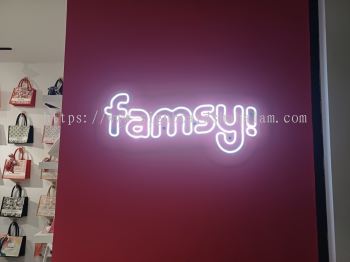Famsy! - Indoor Neon Signage at Lalaport