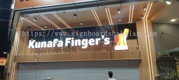 Kunafa Finger #3DLEDSignboard #lightbox #3DBoxUp #signagespecialist #3DSignboard #signboardmaker #3DLEDBoxUp #Signboard #LEDNeon at Kota Damansara, Sri Damansara, Mont Kiara, Sungai Buloh, Setapak.