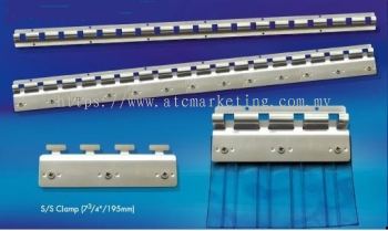 Strip Curtain Stainless Steel Hanger 945mm And Clamp With Screws
