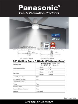 ELECTRICAL FAN 5 BLADE WITH LIGHT