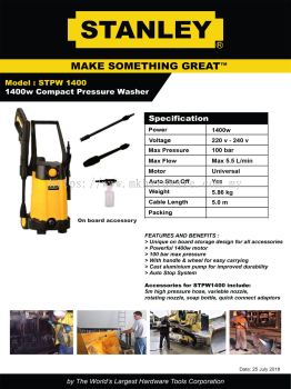 STANLEY COMPACT PRESSURE WASHER