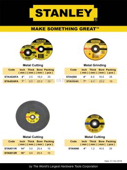 STANLEY CUTTING DISC / GRINDING DISC