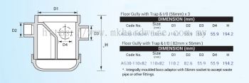 UPVC FITTING - FLOOR GULLY WITH TRAP