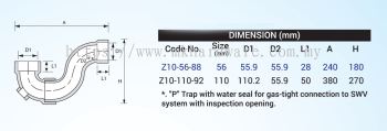 UPVC FITTING - P TRAP WITH IO