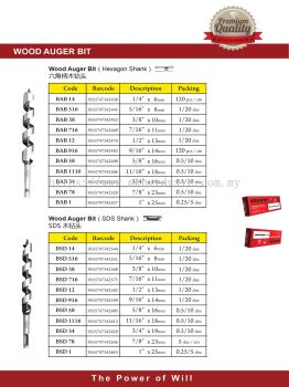 WOOD AUGER BIT