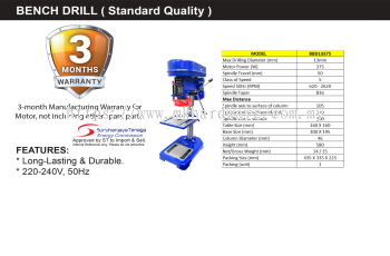 BENCH DRILL 375