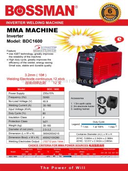 MMA MACHINE INVERTER 1600