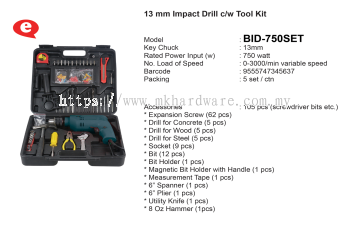 IMPACT DRILL C/W TOOL KIT